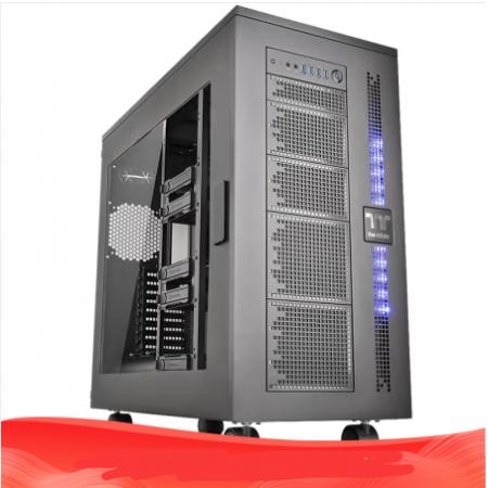 Tt（Thermaltake）Core W100 黑色 国际版 机箱水冷电脑主机（工作站设计/支持480水冷/长显卡/全模块机箱）