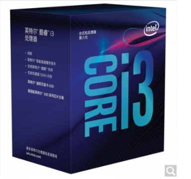 英特尔 i3-8100 8代酷睿四核CPU处理器 原包