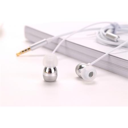 蜂能 耳机E510入耳式直插1.2M 亮银色