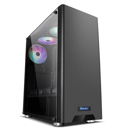 航嘉 GS500C 侧透/支持ATX主板游戏电脑机箱  黑色