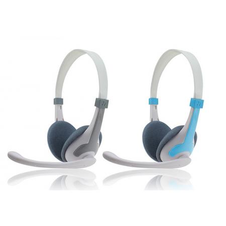 现代 H5300 头戴式双插 带唛 吸塑包装 游戏耳机（颜色随机）