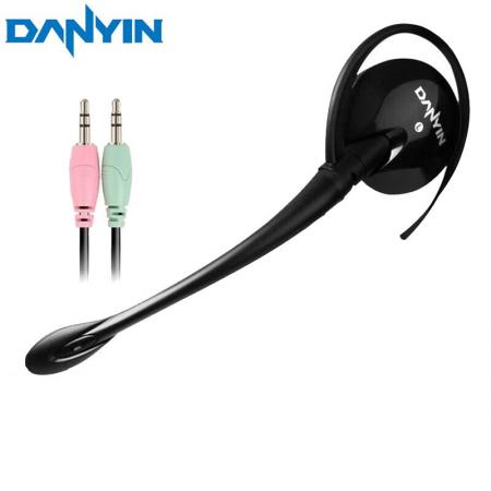 电音 DX-132 单边话务耳机挂耳式耳麦(听力测试办公商务语音专用耳机）黑色