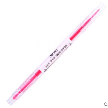 得力 S623 双头荧光笔重点醒目划线笔标记笔 记号笔 彩色笔 6支 