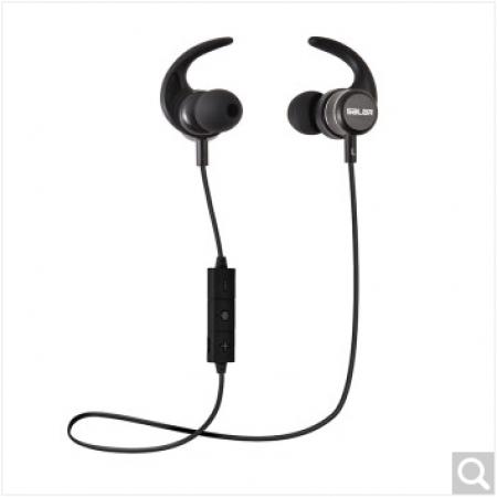 声籁 S20 运动蓝牙耳机5.0双耳无线入耳式耳塞超长 黑色