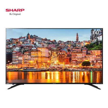 夏普 LCD-60SU575A 60英寸 4K超高清 广色域 杜比音效 宽音域 双线WIFI 智能网络液晶电视机