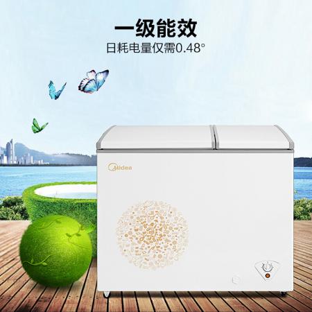 美的 BCD-200DKM(E) 200升 双温双箱冷柜 家用商用冰柜 一级能效...