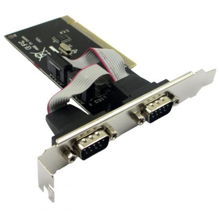PCI串口卡2口RS232台式电脑扩展卡PCI转双9针COM卡