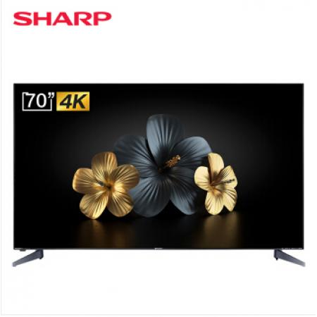 夏普（SHARP）70X6PLUS 70英寸4K高清日本原装面板语音智能液晶平板电视机