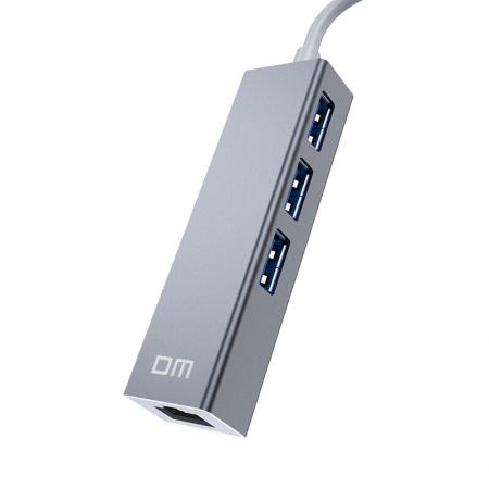 DM CHB012 0.15米 深灰色  3.0 USB转千兆网口网线转换器 H...