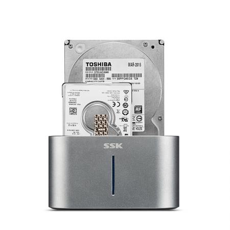 飚王 DK100双盘硬盘座 3.5英寸移动硬盘盒SATA串口 USB3.0台式机...