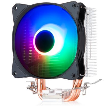 金河田 冰影S 电脑CPU散热器炫彩发光台式机静音风扇