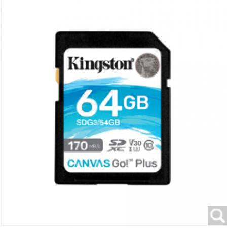 金士顿（Kingston） SDG3 高速相机卡 V30  U3 支持4K 数码相机存储卡 64G