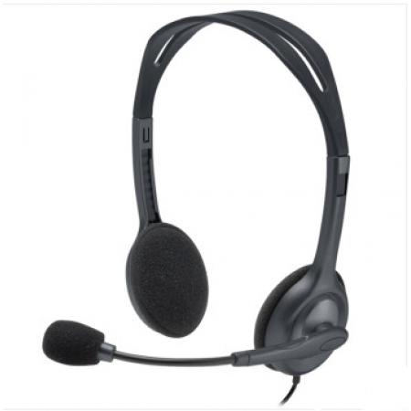 罗技（Logitech） H110 多功能头戴式立体声耳机耳麦 教育办公培训耳麦 双插孔耳机