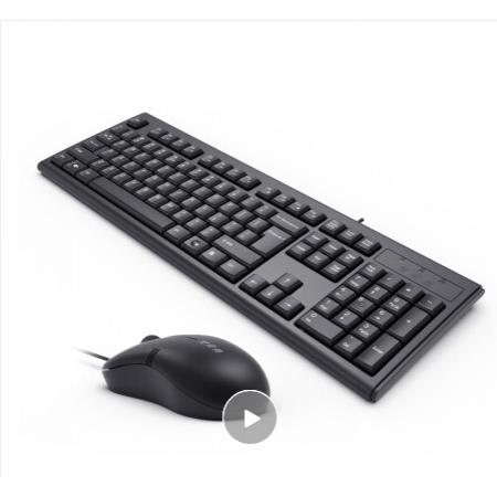 双飞燕 WKM-1000  电脑有线键鼠套装 黑色