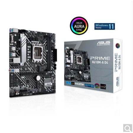 华硕（ASUS）PRIME H610M-A D4主板 支持 CPU G7400/12400F（Intel H610/LGA 1700）