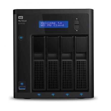 西部数据（WD） NAS网络存储服务器 My Cloud EX4100 0TB 企业共享网盘磁盘阵列 标配（内置NAS红盘） 