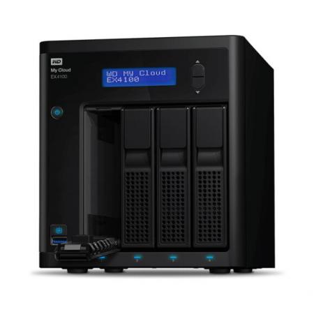 西部数据（WD） NAS网络存储服务器 My Cloud EX4100 0TB 企业共享网盘磁盘阵列 标配（内置NAS红盘） 