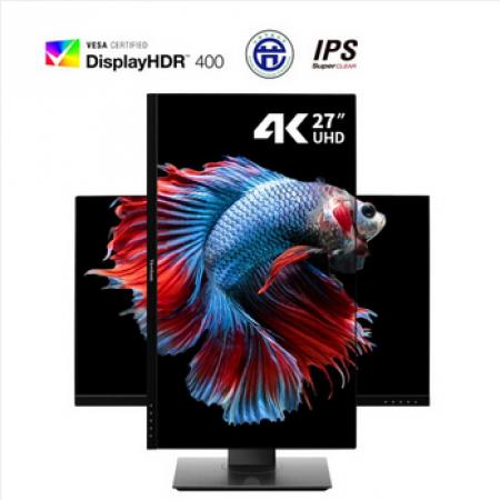 优派 VX2780-4K-HD-2 27英寸显示器 4K超高清 IPS HDR400 120%sRGB 旋转升降可壁挂办公 ps4电脑显示器（政采型号）