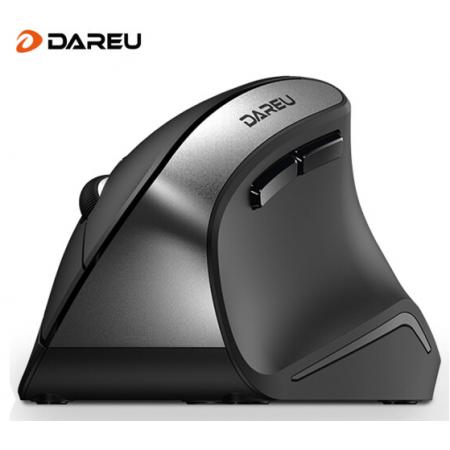 达尔优（DAREU） LM108无线蓝牙鼠标 无线双模鼠标 垂直鼠标  黑色