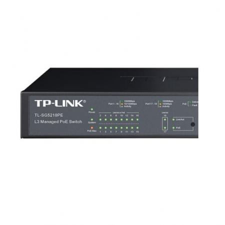 TP-LINK  TL-SG5218PE 18口全千兆万兆大功率 VLAN 三层...