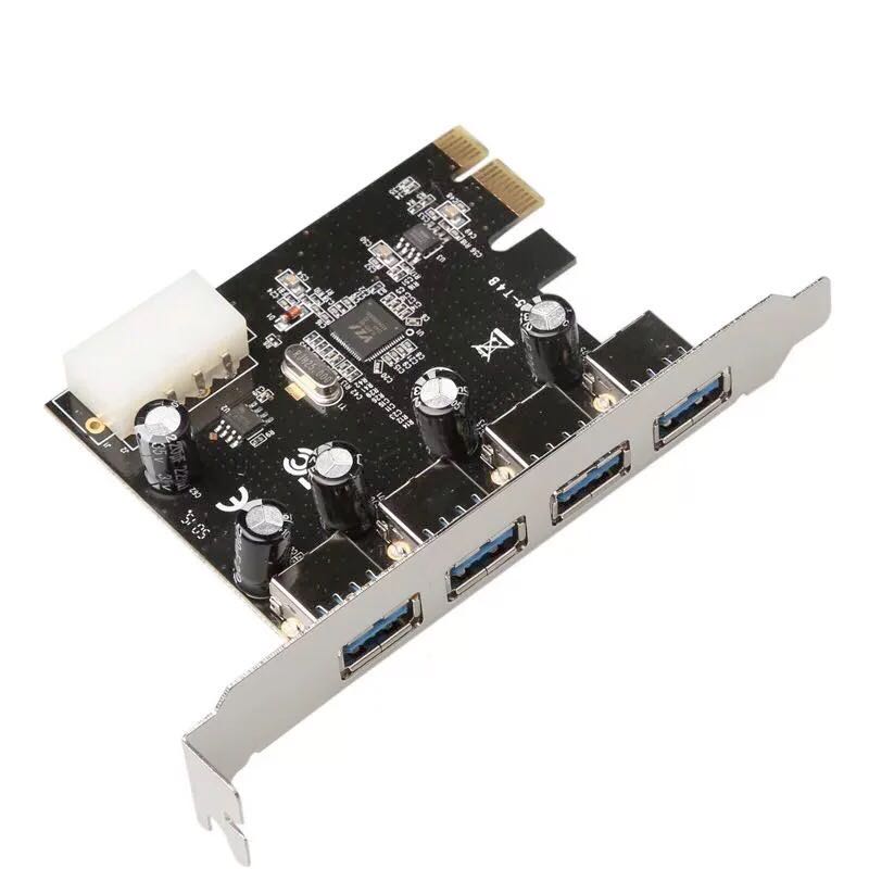 PCI-EUSB卡3.0扩展卡台式机4个USB接口VIA芯片外加电源接口