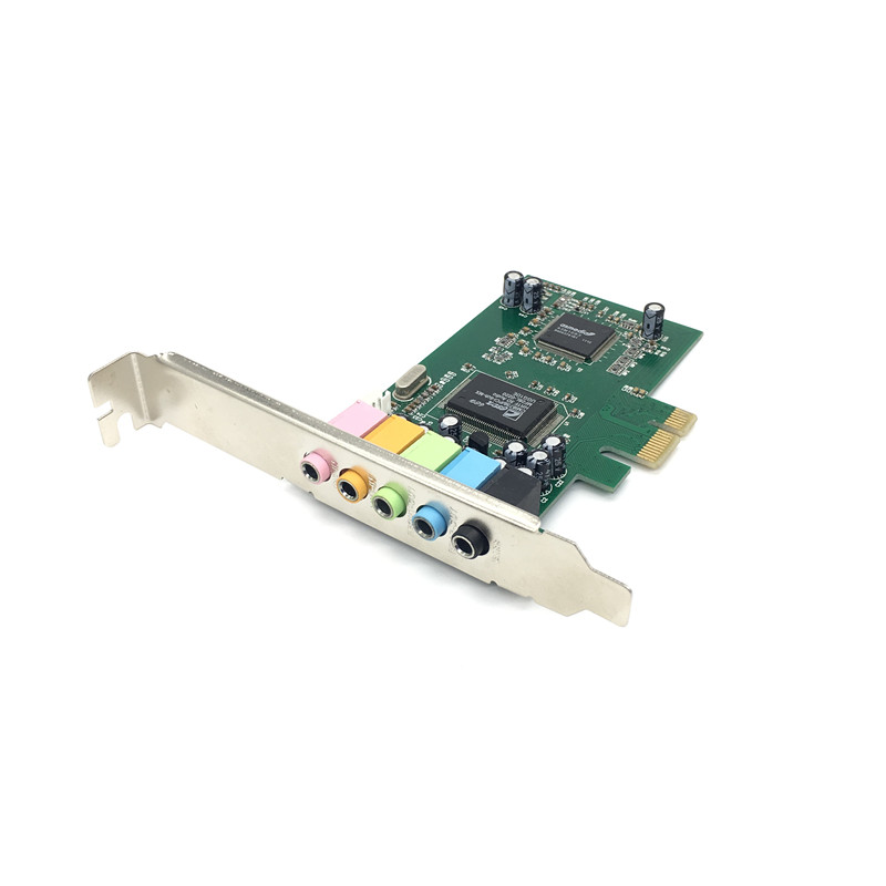 PCIE声卡5.1声道声卡CMI8738芯片pci-e5.1立体声效音频卡绿板